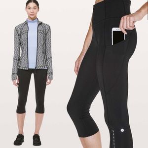 Lululemon fast and free reflective crop leggings